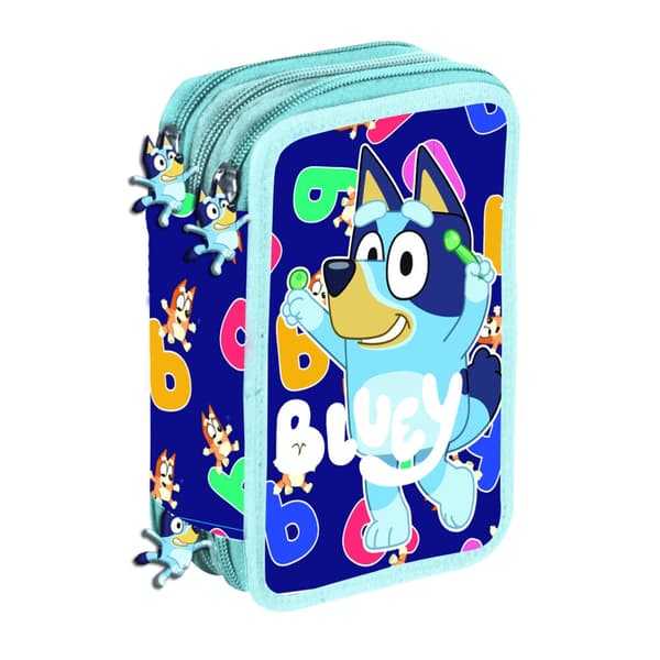 Bluey Miniplay triple pencil case