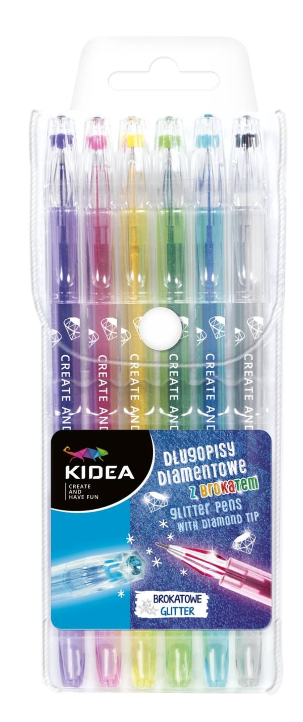 Kidea Diamond Glitter Pennor 6 st