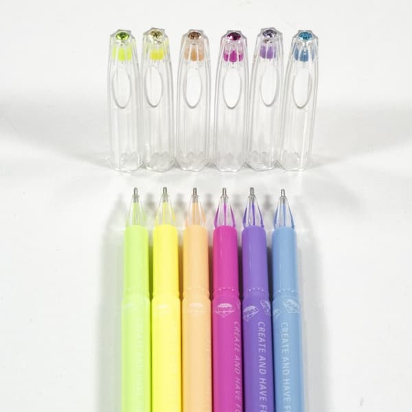 Kidea Crystal Tip 6 Pastelfarve Kuglepen
