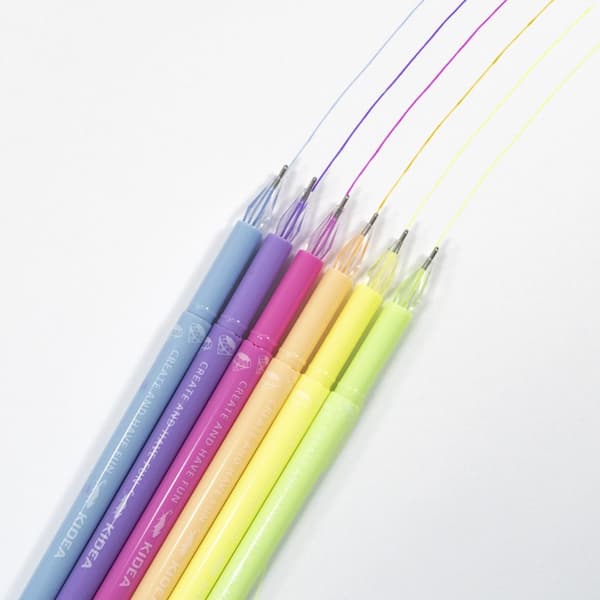 Kidea Crystal Tip 6 Pastelfarve Kuglepen