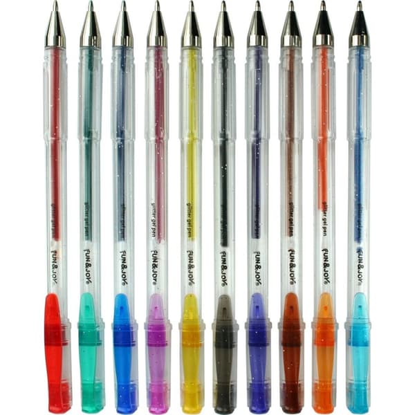 Glitter Gel Pen 10 farver Fun&Joy