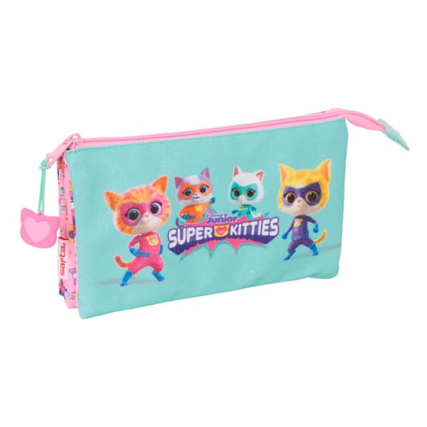 Vadsæk SuperKitties Pink Turkisblå 22 x 12 x 3 cm