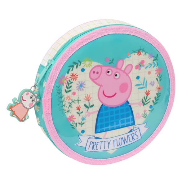 Penalhus med Tilbehør Peppa Pig Pretty flowers Gul Mint 18 Dele