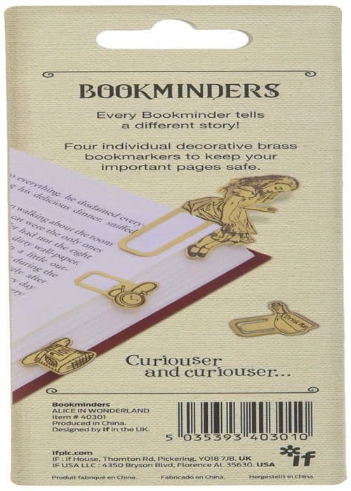 Pack med små kontorsmaterial If Bookminders Bokmärken - Alice i Underlandet