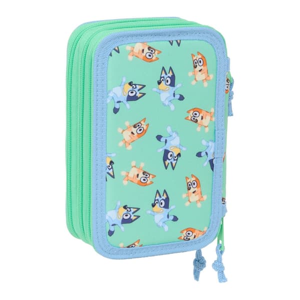 Tredubbel Carry-all Bluey Sisters Grön Vatten 12,5 x 19,5 x 5,5 cm 37 Delar
