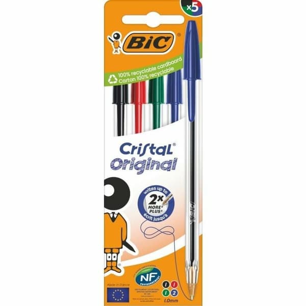 Pennset Bic Cristal Original 516346 Multicolour (5 antal)