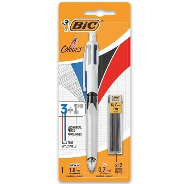 Penna för flytande bläck Bic 4 Colours 942103 Blå