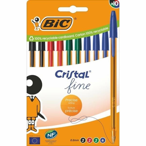 Pennset Bic Bic Cristal Fine 516356 Grön Multicolour