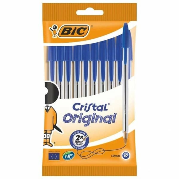 Sæt med Kuglepenne Bic Cristal Original 516352 Blå (10 enheder)