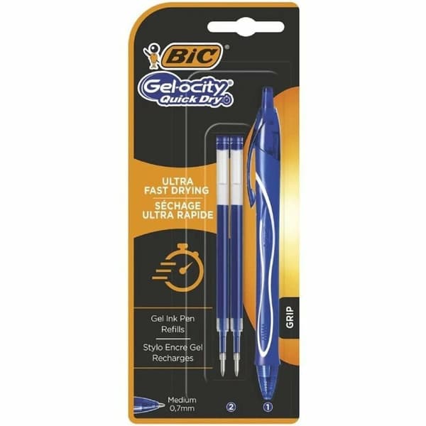 Pen med flydende blæk Bic Gelocity Quick Dry 951757 Blå