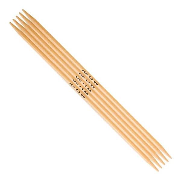 Pack små tillbehör Wollbaer - 5017204 - Addi - Addi Bamboo Stickor (20 cm, 4,00 mm) Aignedle - 1 enhet