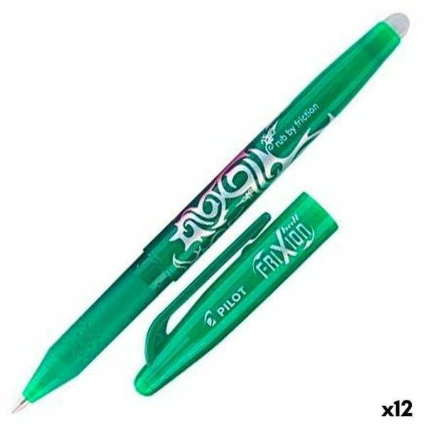 Penna Pilot Frixion Ball Suddbart bläck Grön 0,5 mm 0,7 mm (12 antal)
