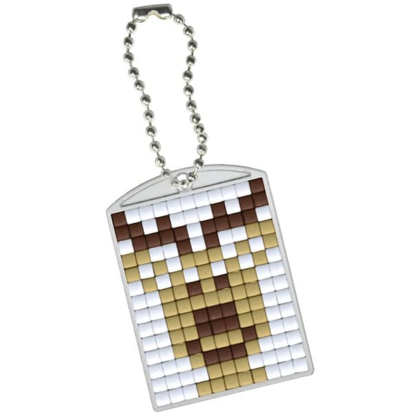 Kit kreativ Pixel nyckelring 4x3cm Ren