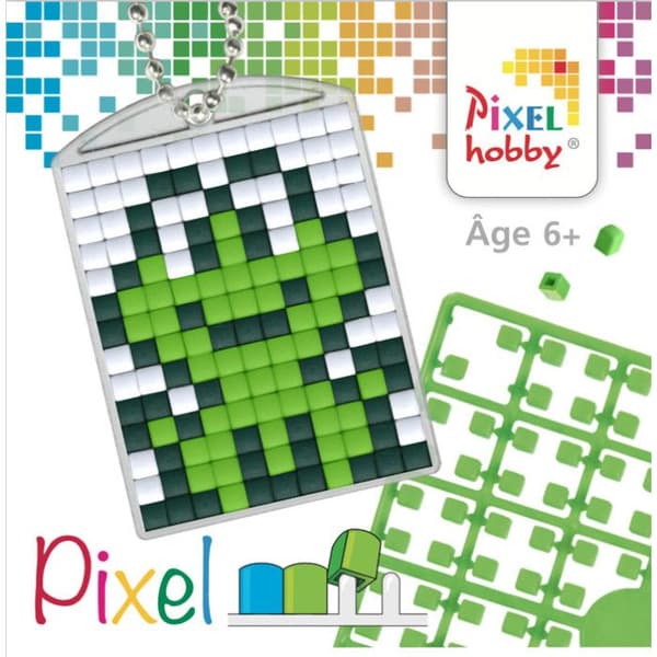 Kit skapande Pixel nyckelring 4x3cm Groda