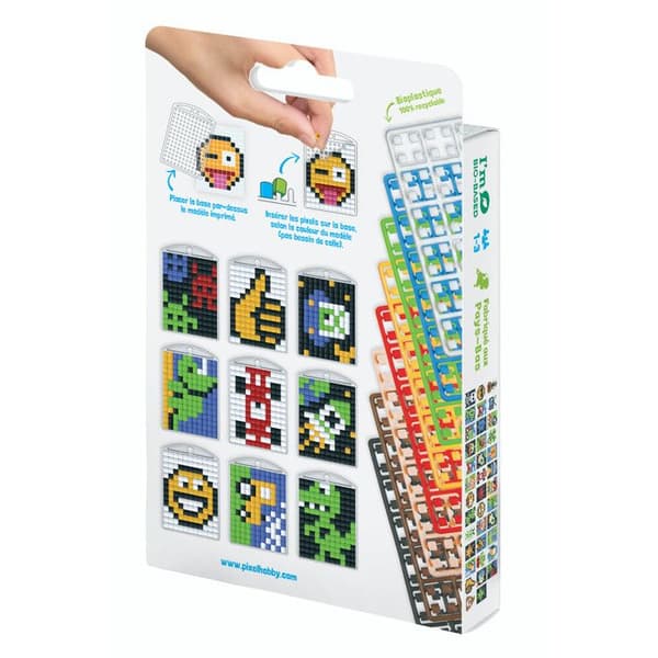 Kreativ kit Pixel Fun 3 nyckelringar med häfte 38 modeller