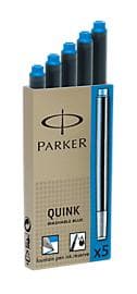 Bläckpatron Parker Quink till reservoarpenna Blå (Washable Blue) 5/fp