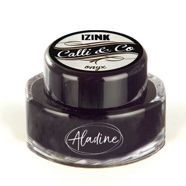 Kalligrafibläck - ALADINE - Svart - 15 ml - Ljusstabil - Blandbara färger
