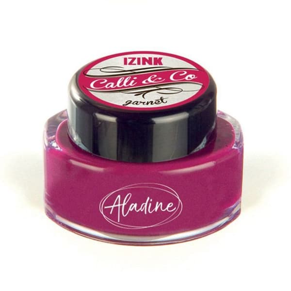 Kalligrafibläck - ALADINE - Granat - 15 ml - Röd Färg - Ljusstabil