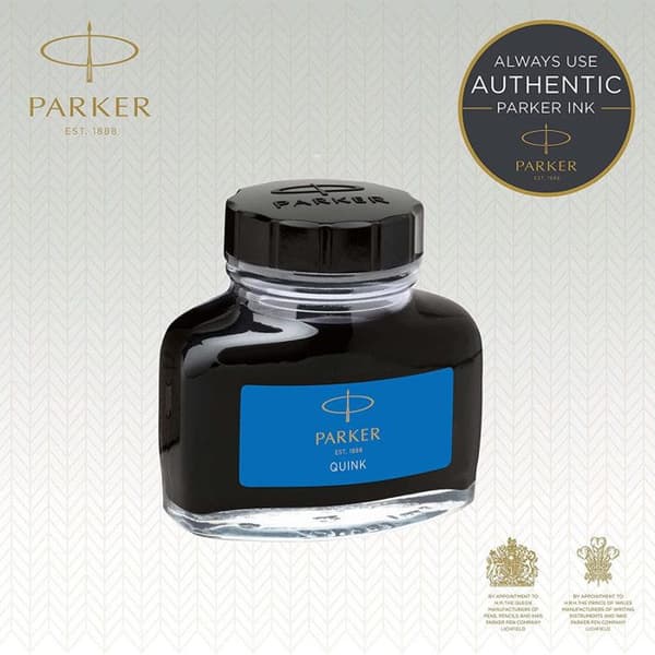 PARKER Quink raderbar blå bläckflaska, 57 ml