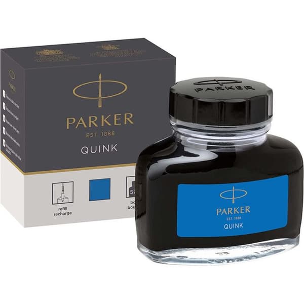 PARKER Quink raderbar blå bläckflaska, 57 ml
