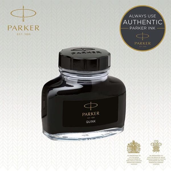 PARKER Quink svart bläck - 57 ml flaska