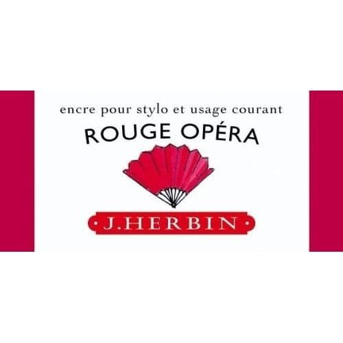 Bläck - Herbin - Rouge Opéra - Glasflaska - 30 ml - För fyllda pennor och penslar