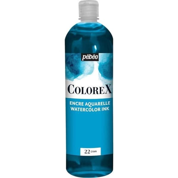Flacon Bläck - Pébéo - Colorex - 1L - Cyan - Sammet Finish