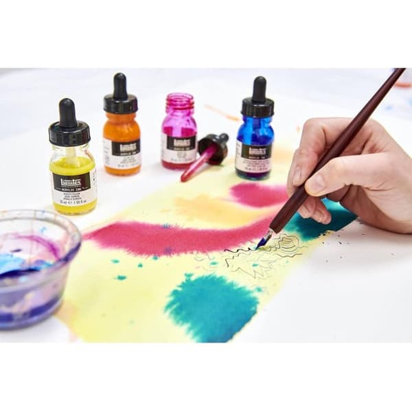 Akrylfärg - Liquitex Pro - Aqua färger - 6 flaskor om 30ml - Kalligrafi