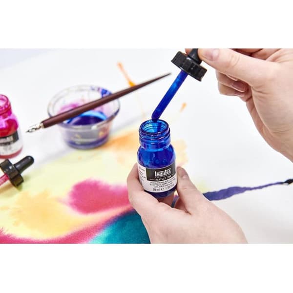 Akrylfärg - Liquitex Pro - Aqua färger - 6 flaskor om 30ml - Kalligrafi