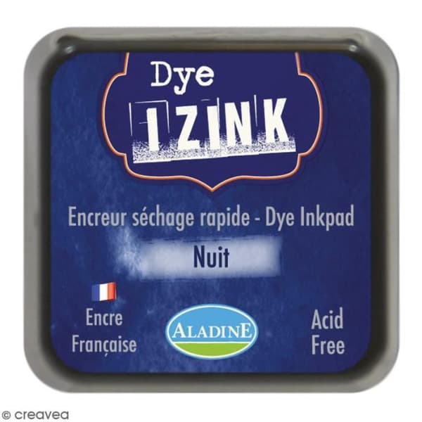Encreur Izink Dye - ALADINE - 4,5 x 4,5 cm - Mörknatt - Snabbtorkande - Scrapbooking