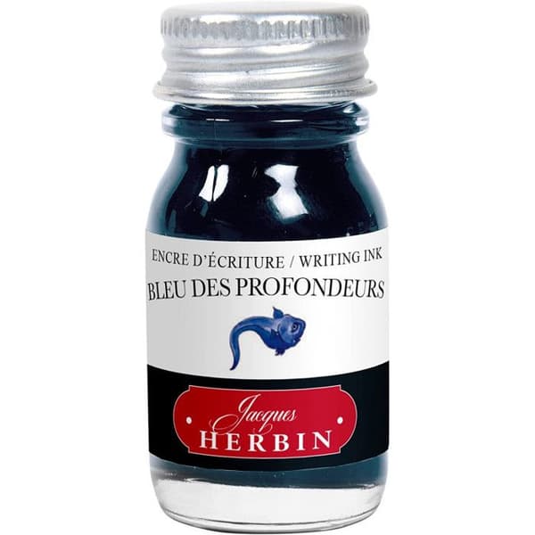 Bläckflaska - OKÄND MÄRKE - 10ml - Djupblå - Påfyllningsbar - För fountain pen