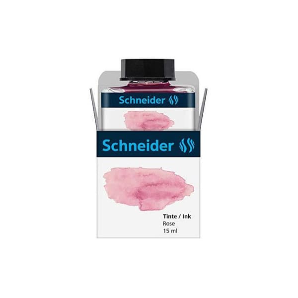 Glasflaska 15 ml - Schneider - Flytande bläck - Pastellrosa - Påfyllningsbar - Penna