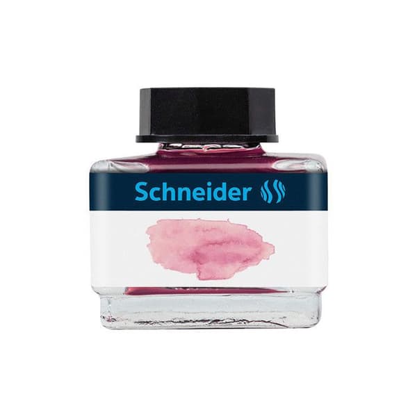 Glasflaska 15 ml - Schneider - Flytande bläck - Pastellrosa - Påfyllningsbar - Penna