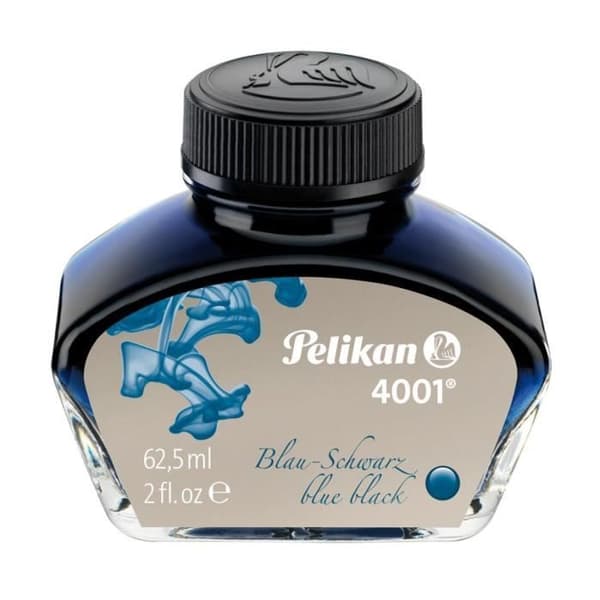 Bläck - Pelikan - 4001 - Glasflaska - 62,5 ml - Blåsvart
