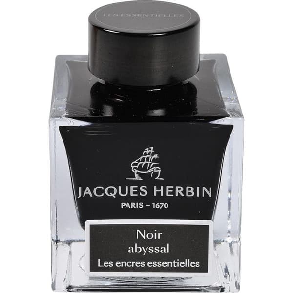 Calligrafi bläck - Abyss svart - De essentiella bläcken - Herbin - Flaska 50ml