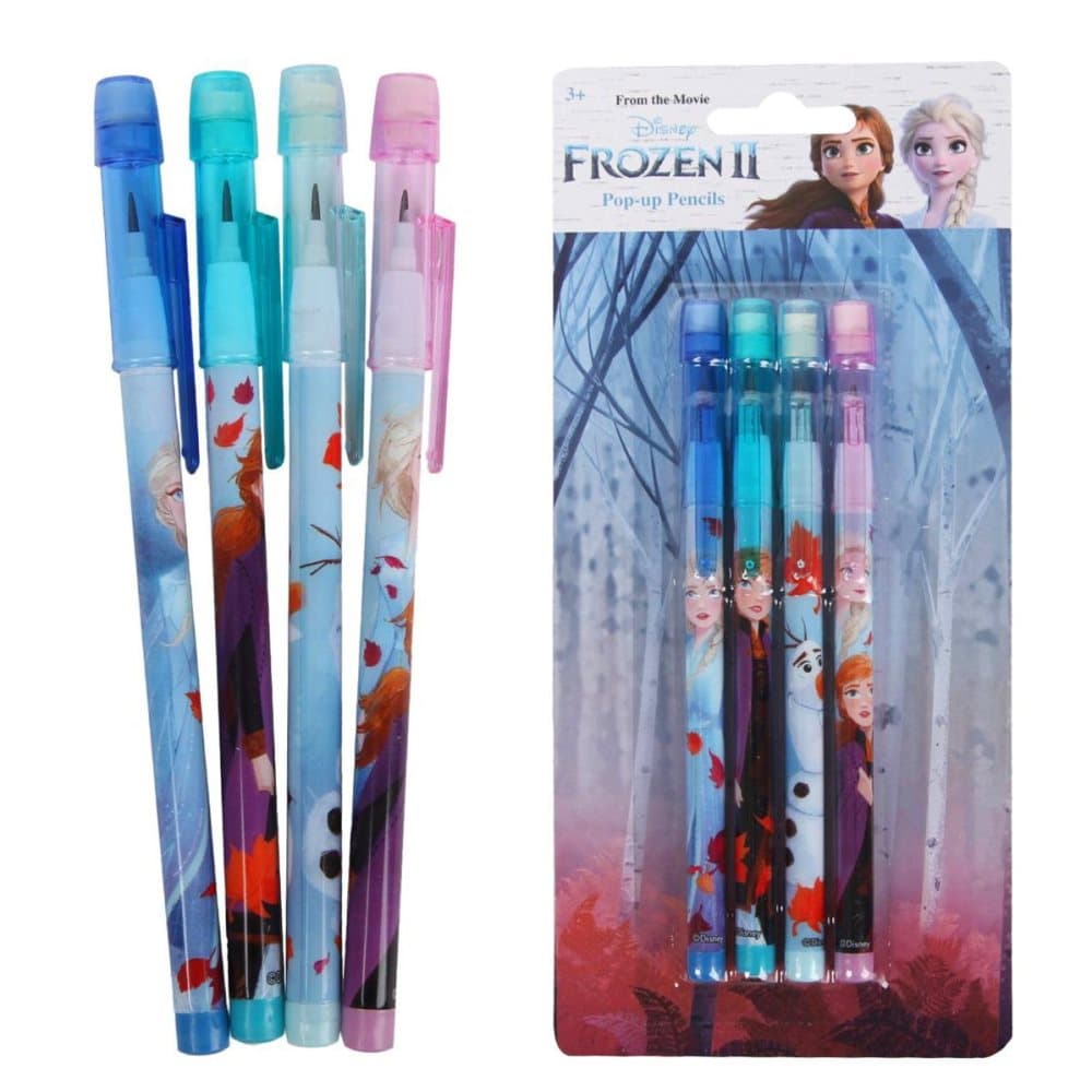 4-Pack Disney Frozen 2 Frost Pop-Up Pencils Pennor Stapel