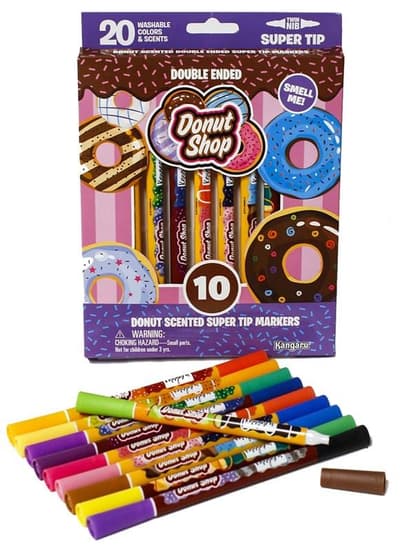 Donut Shop 10 Scented Double Washable- Doftande Tuschpennor