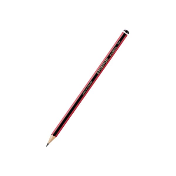 Staedtler Tradition 3H Wooden Pencil (Pack of 12) Red/Black One Size
