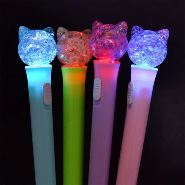 Light Up Pen Cat Green
