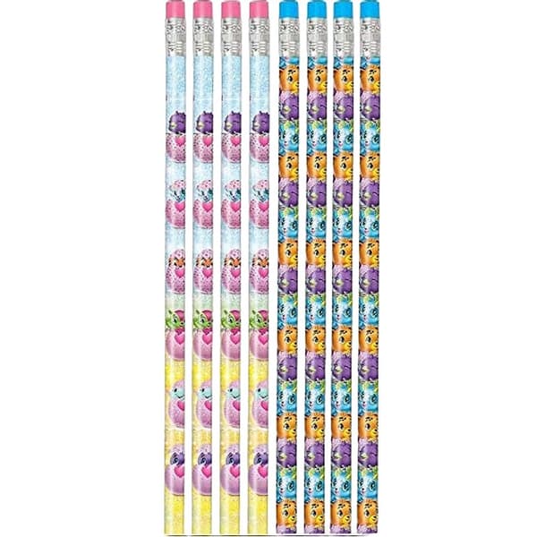 Hatchimals Blyertspenna med suddgummi (8-pack)