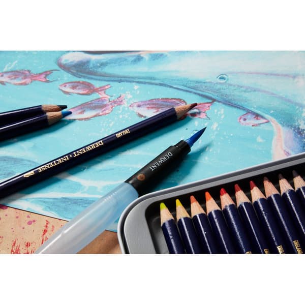 Derwent Metallisk Kasse Blyant Inktense 24 Enheder Flerfarvet