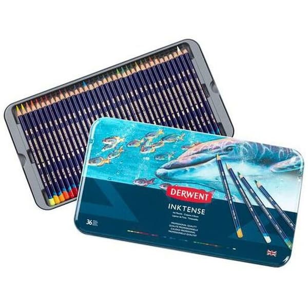 Derwent Metallisk Kasse Blyant Inktense 36 Enheder