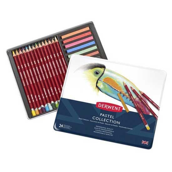 Derwent Metallisk Låda Samling Penna Pastel 24 Enheter