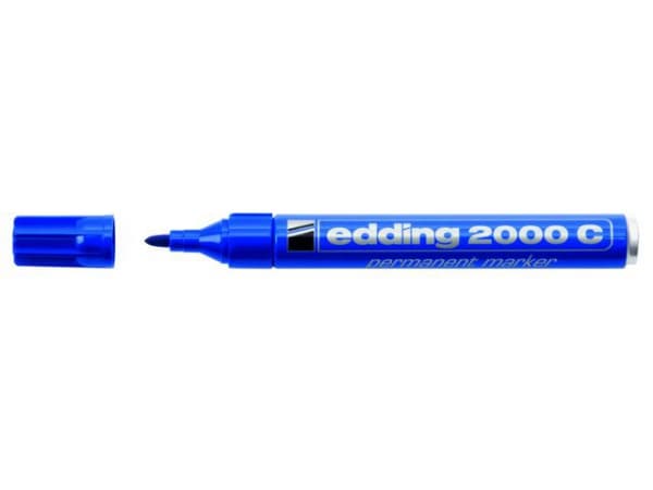 Merkepenn Edding 2000 Blå (10 stk) (1 stk.)