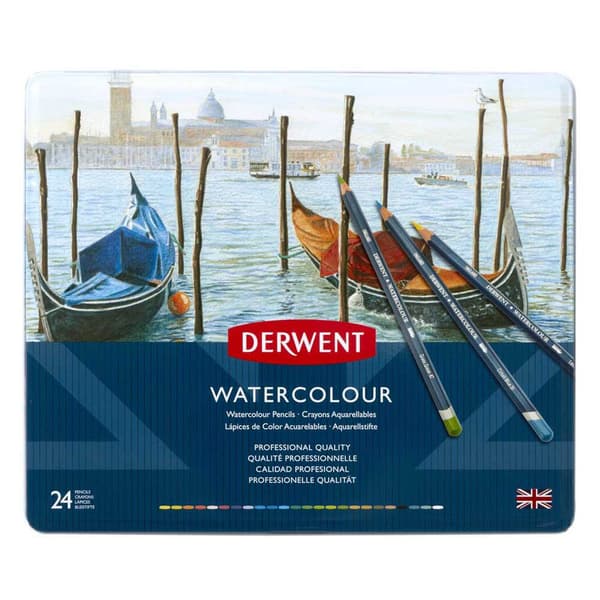 Derwent Metallisk Låda Penna Watercolour 24 Enheter