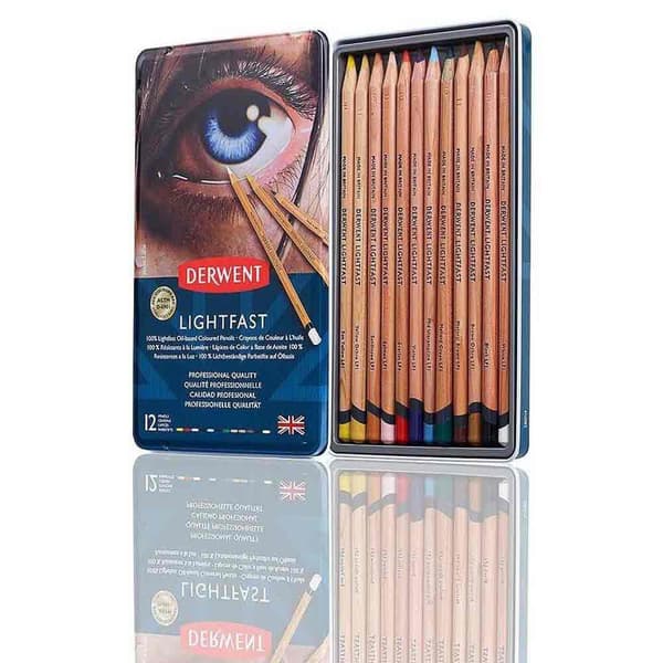 Derwent Metallisk Kasse Blyant Lightfast 12 Enheder