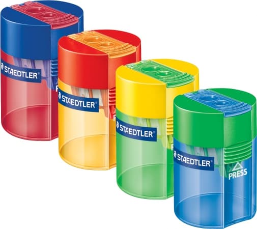 STAEDTLER Blyantspisser m/holder dobbelt hull transparent (10 stk.)