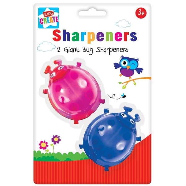 Kids Create Bug Sharpener (Pack of 2) Pink/Blue One Size