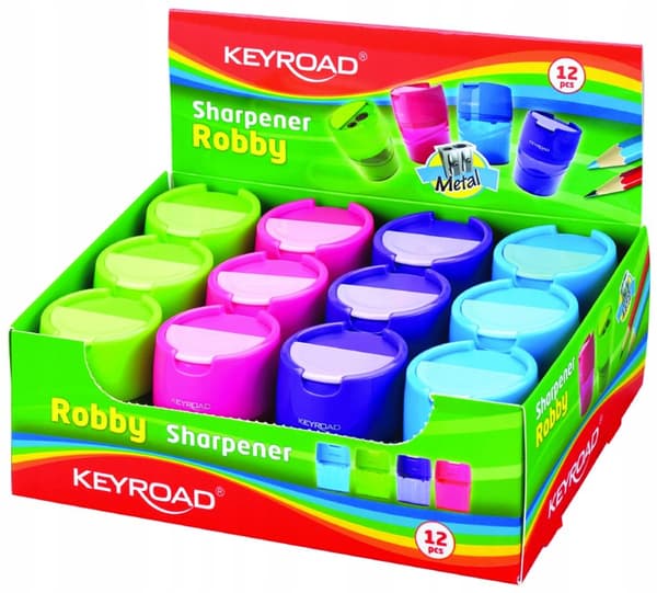 Keyroad Robby Dobbelt blyantspidser med beholder KR971297
