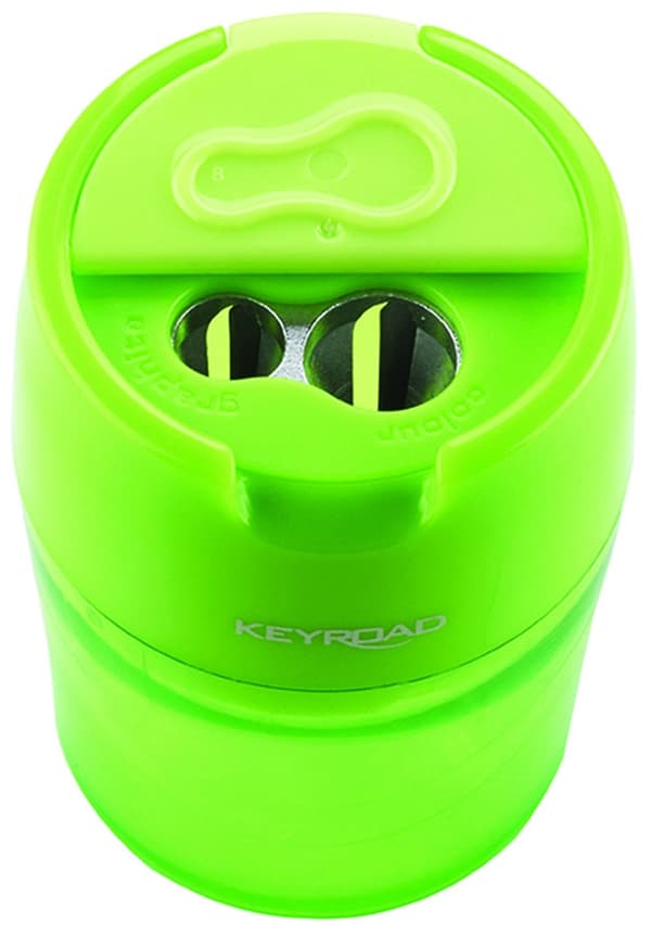 Keyroad Robby Dobbelt blyantspidser med beholder KR971297